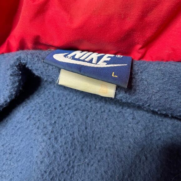 Vintage 80s 90s Nike Fleece Lined Windbreaker Pullover Sailing Large - Picture 9 of 10